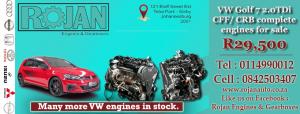 VW Golf 7 2.0tdi crb engine for sale