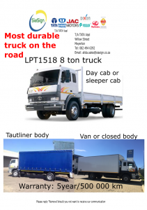 TATA LPT1518 - 8 ton truck